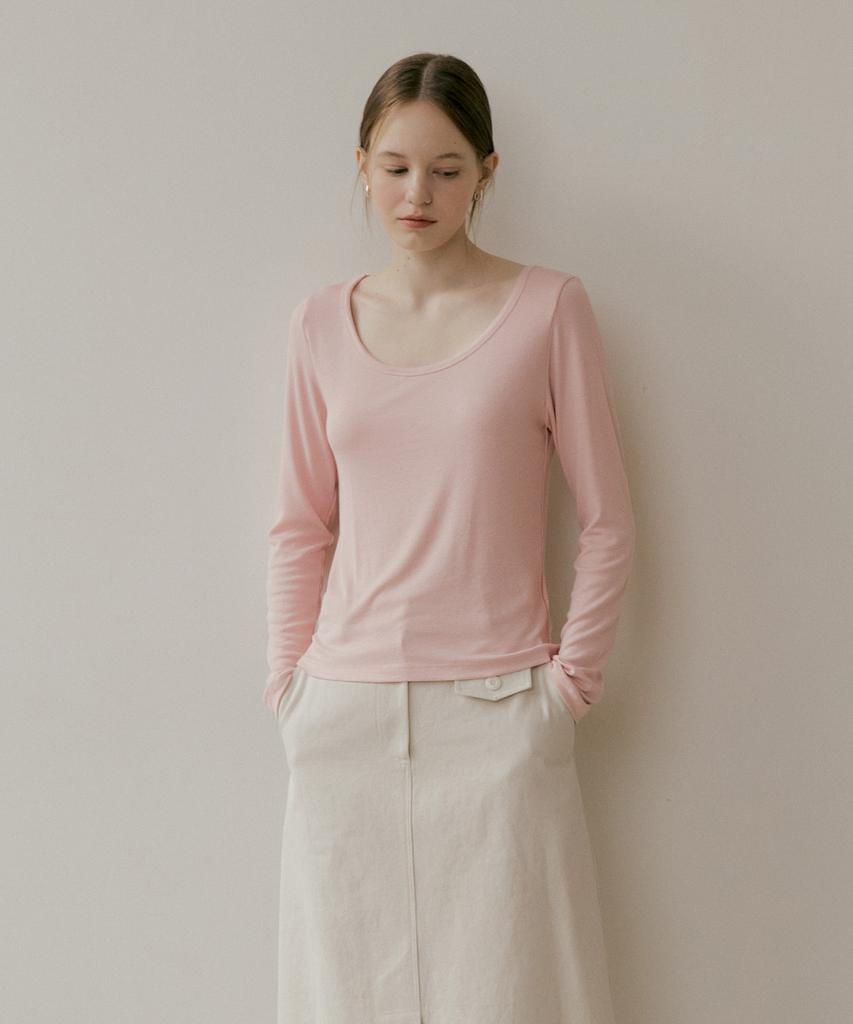 THE PENNY Back Detail Long Sleeveless T - Black