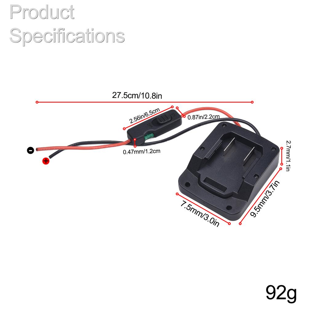 Adapter for Parkside X 20V Lithium Battery Power Connector Easy Installation with 14 Gauge Wire and Enhanced Safety Features
