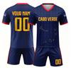 Customizable Team Jersey and Shorts Set Breathable Quick Dry Athletic Uniform for Sports Training and Matches