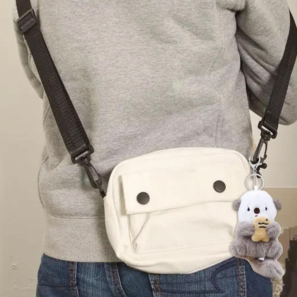 Otter Bag Charm Purse Decoration Plush Keyring Bags Accesories Cartoon Keychain for Women Kids and Animal Enthusiasts