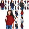 Stilvoller Damen Langarm Baggy Damen Pullover Gestrickter Oversize Pullover Jumper