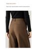 Women's Autumn 2025 High-Waisted Lyocell Wool Pants - Narrow to Wide-Leg, Drapey, Floor-Length Trousers.