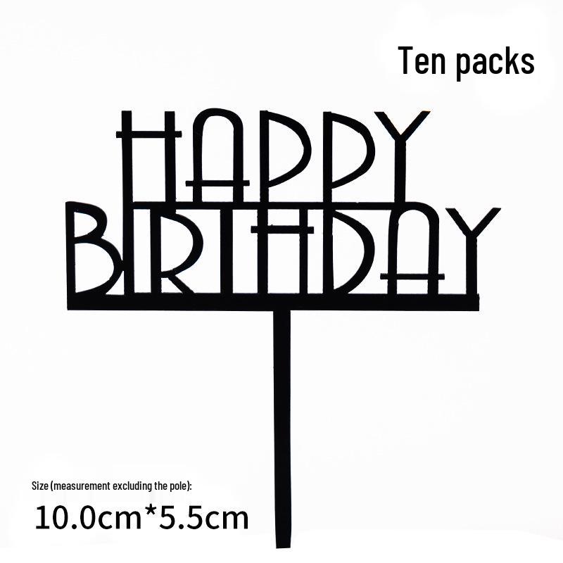 50-Pack Acrylic 'Happy Birthday' Cake Toppers - Popular Party Decorations with Free Shipping