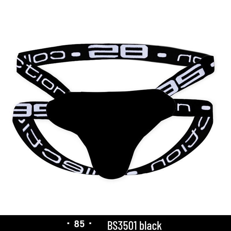 Rainbow Men's Double Thong: Seductive Erotic Pouch & Buttocks Revealing T-Pants OR505