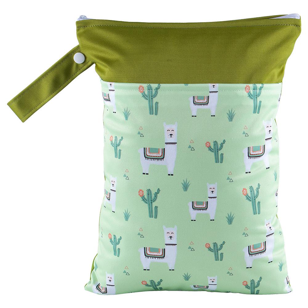 Waterproof Diaper Bag with Dual Pocket & Wet/Dry Separation, 25x35cm