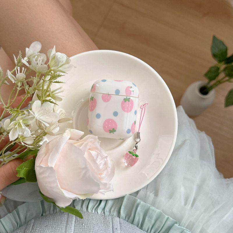 

Чехол для Airpods4 Защитный чехол Активное шумоподавление Apple 3 поколение Чехол для Bluetooth-наушников Pro 2 Рукава для наушников Корейский Милый Веселый INS Ракушка Apple AirPods 4 [Pink Strawberry 2] Pendant