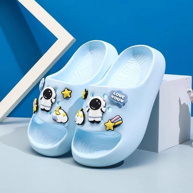 Colorful Astronaut Mini Childrens Slippers Fun Eva Slide Sandals For Indoor And Outdoor Use