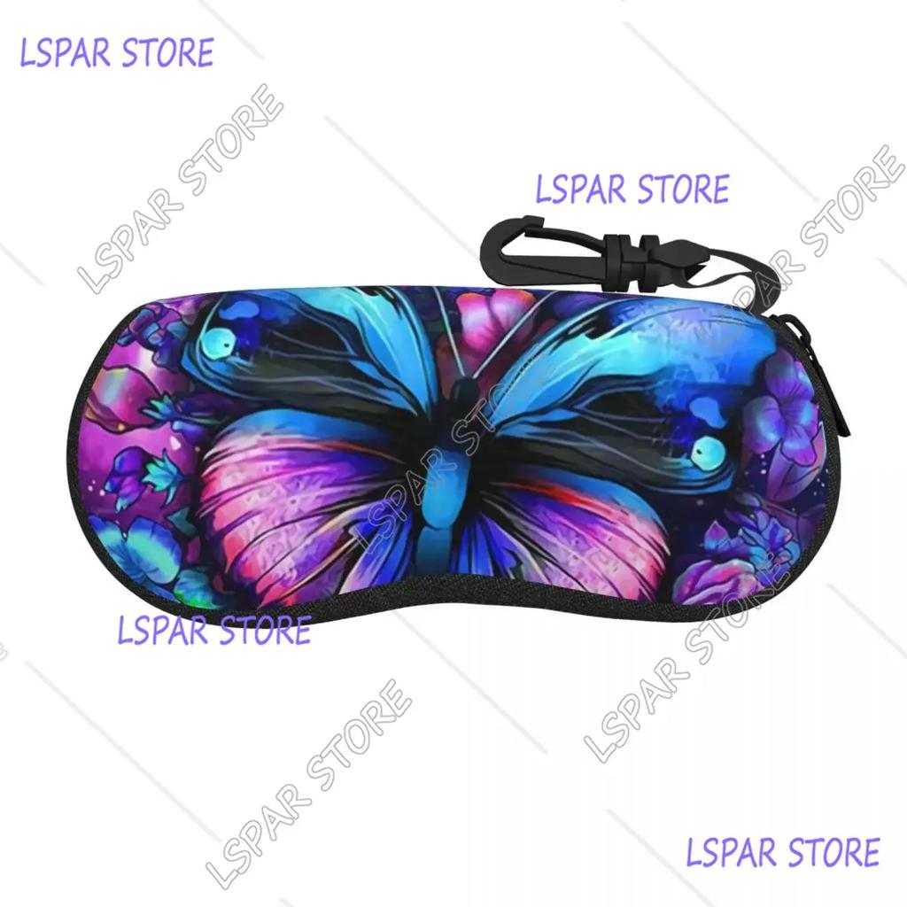 Custom Butterfly Sunglasses Soft Case Neoprene Zipper Shell Eyeglass Case Protective Box For Glasses