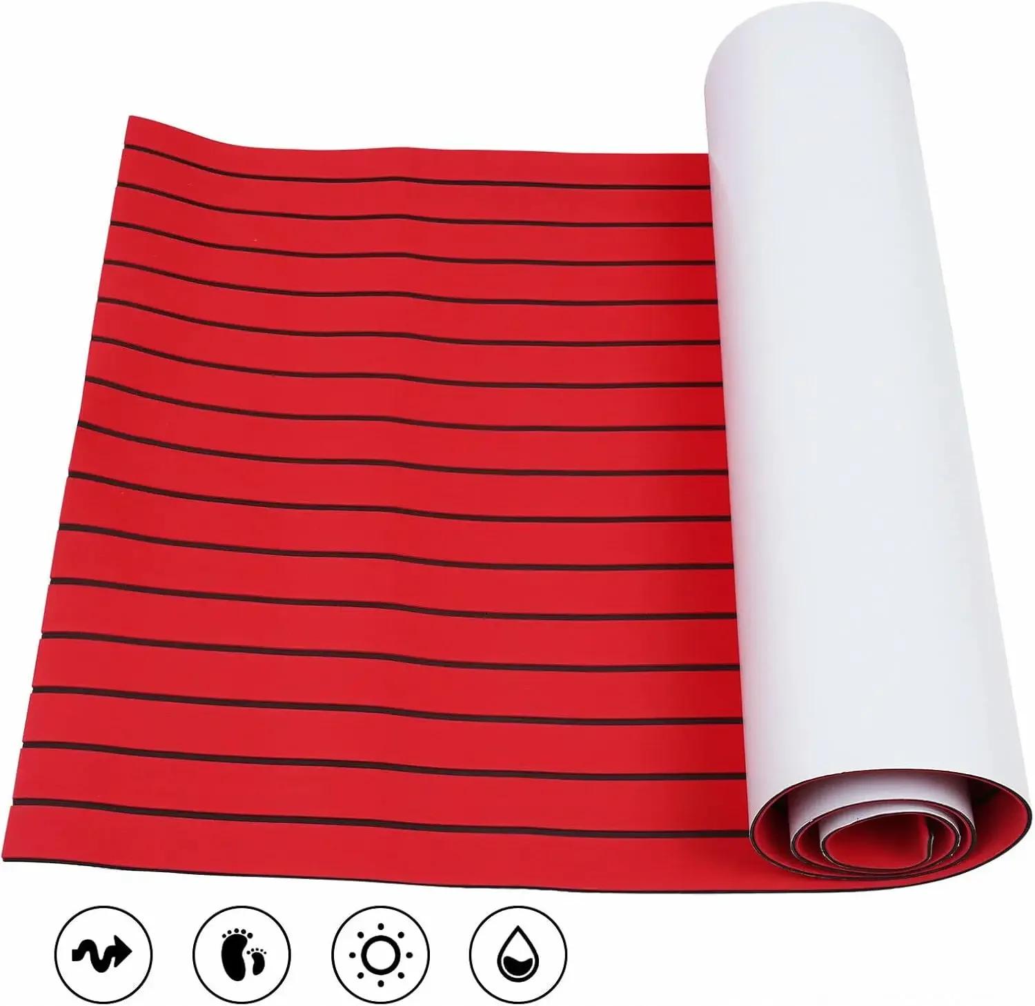 

EVA Foam Boat Floor Mat - Self Adhesive Boat Mat - Boat Mat Non Slip Boat Mat for Motor Boat Yacht Kayak Floating Platform красный