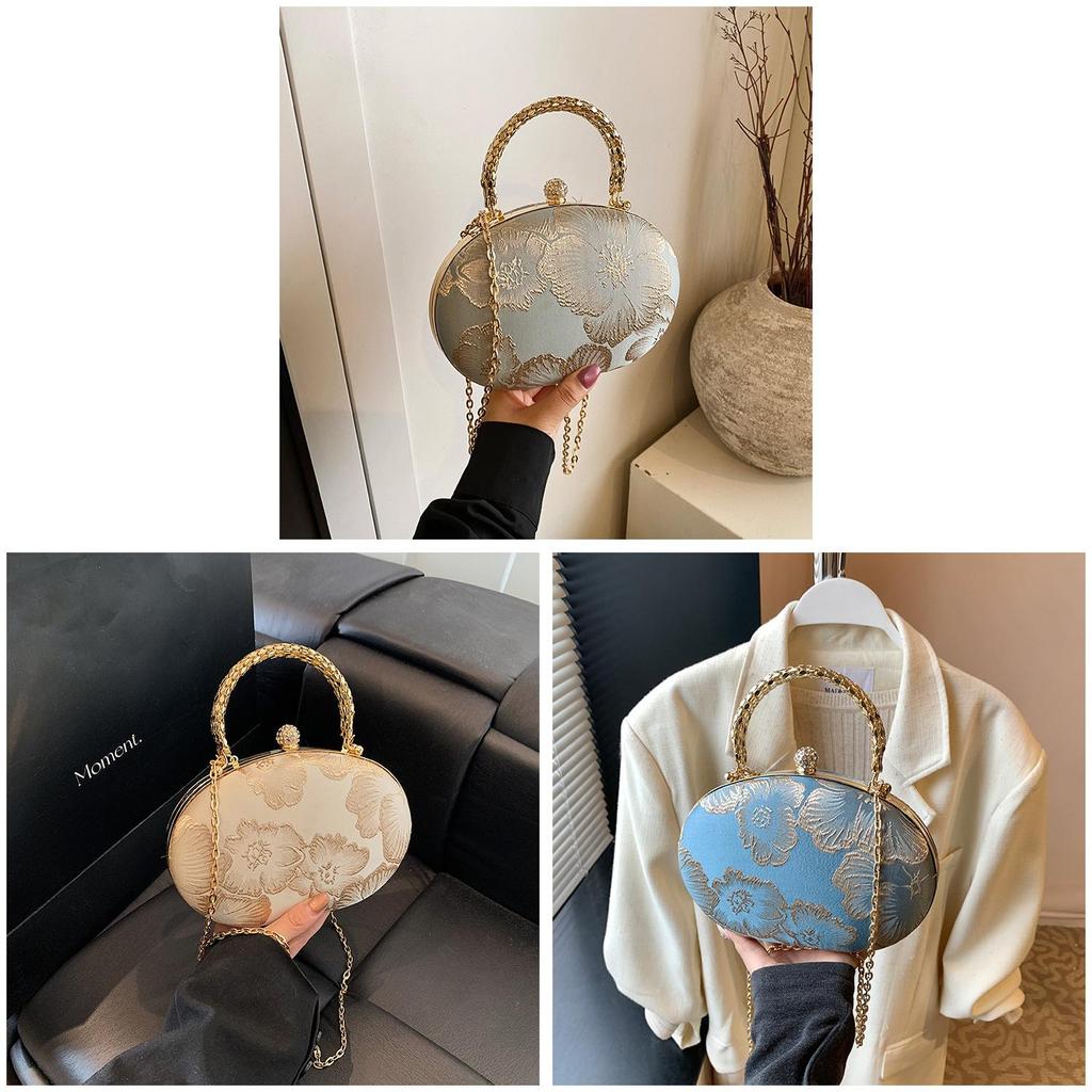 Pu Heartshaped Evening Bag With Chain Embroidery For Night Out And Stylish Occasions