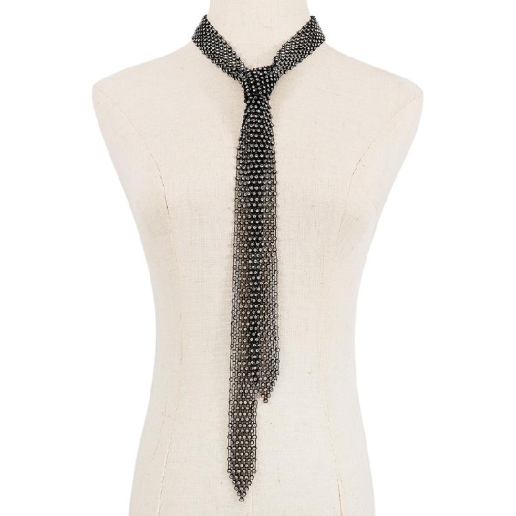 

Neckerchiefs Necklace Female High-end Design Sense All-match Sweater Chain чёрный