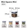 OXO Mini Square Plastic Airtight Pop Containers, 4-Piece Set for Kitchen Storage (Food, Condiments, Dry Goods, Moisture Protection)