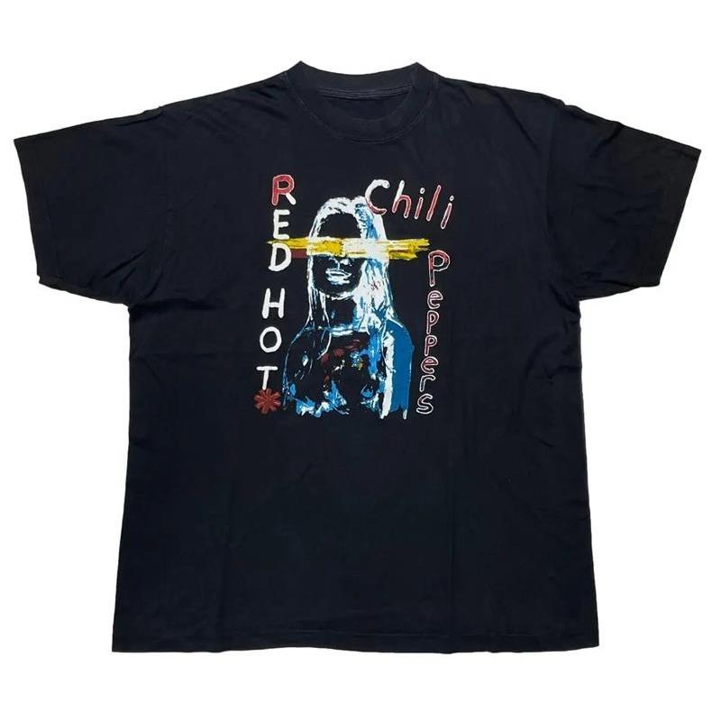 80's Vintage Red Hot Chili Peppers Vintage Loose Men's and Women's T-shirts Oversize Clothing Short Sleeve Cotton Tshirt