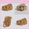 Bohemian Style Heart Buckle Belt For Women With Elastic Pp Grass Material For Casual Fashion