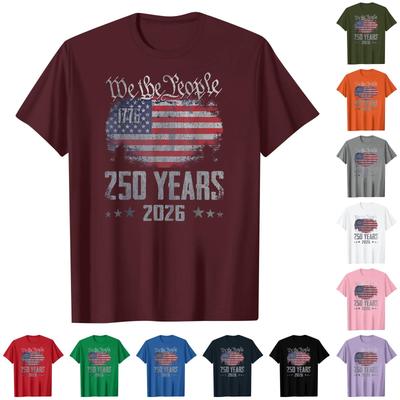 Unisex Round Neck Casual Digital Printed Short Sleeved T-shirt Top