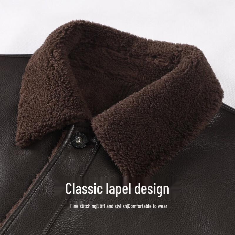 Mark Fairwhale Men's Faux Shearling Lined PU Leather Jacket