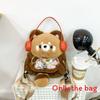 Panda Little Plush Bag Doll With Earphones Raccoon Crossbody Bag Present Gift