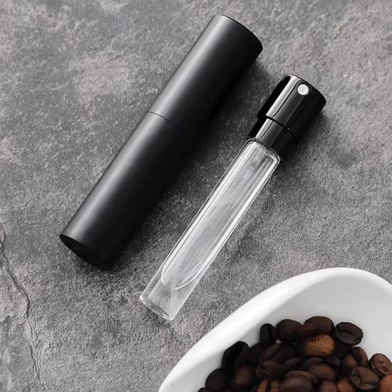 Perfume Dispensing Bottle Coffee Bean Spray Bottle Rotating Telescopic Spray Glass Coffee Spray Bottle Travel Dispensing Tool