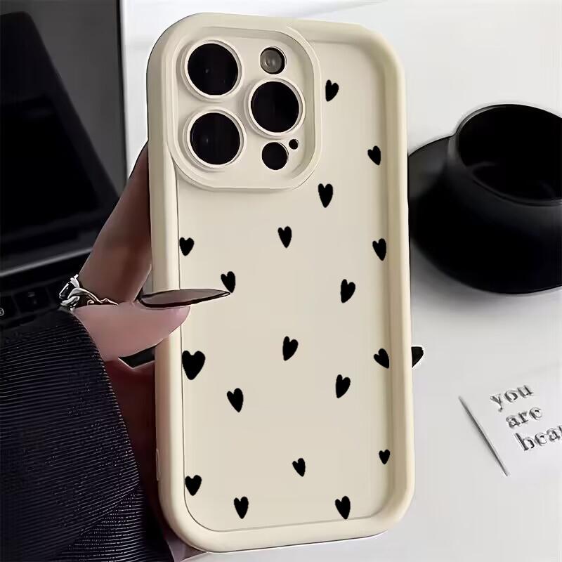 Cute Love Heart Silicone Phone Case For Xiaomi Redmi Note 14 13 12 Pro Plus 5G 12S 11S 11 Redmi 13C 14C 13 4G Shockproof Cover