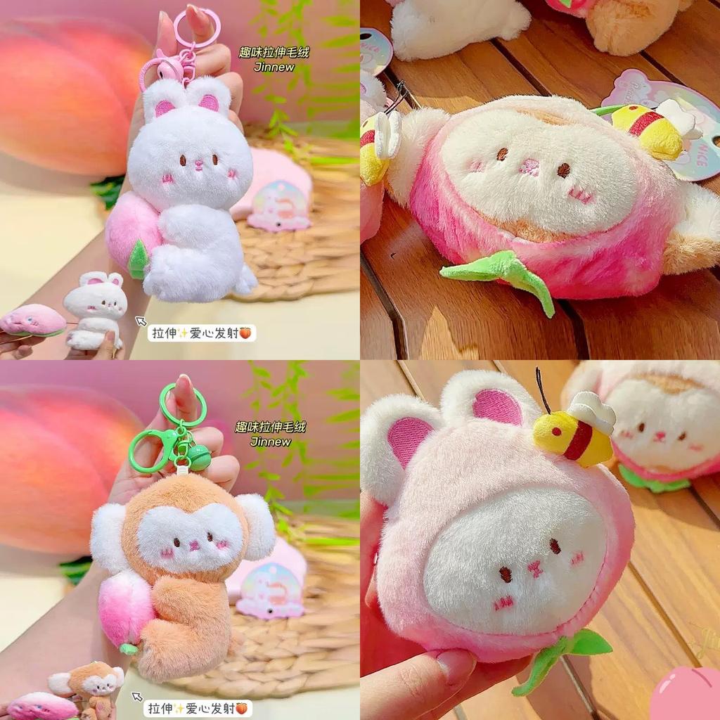 Adorable Rabbit Plush Bag Charm With Soft Plush Fabric For Travel Accessories