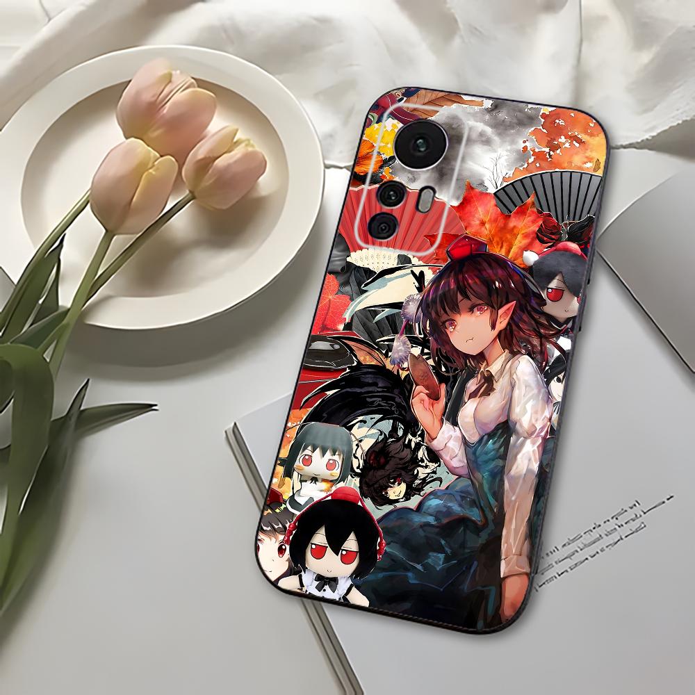 Game T-Touhou P-Project Phone Case For Xiaomi 11 Redmi Note 11 5G 8T 9A 9 10T Note8Pro Note9 12SUltra Black Case