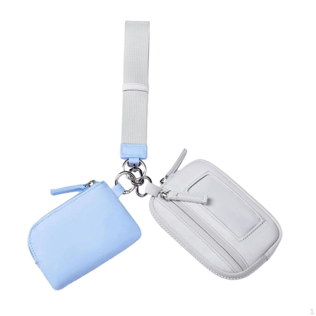 Nyckelring Armband Plånbok Dubbel Ficka Casual med Dragkedja Liten Nyckelring Kvinnor Män för