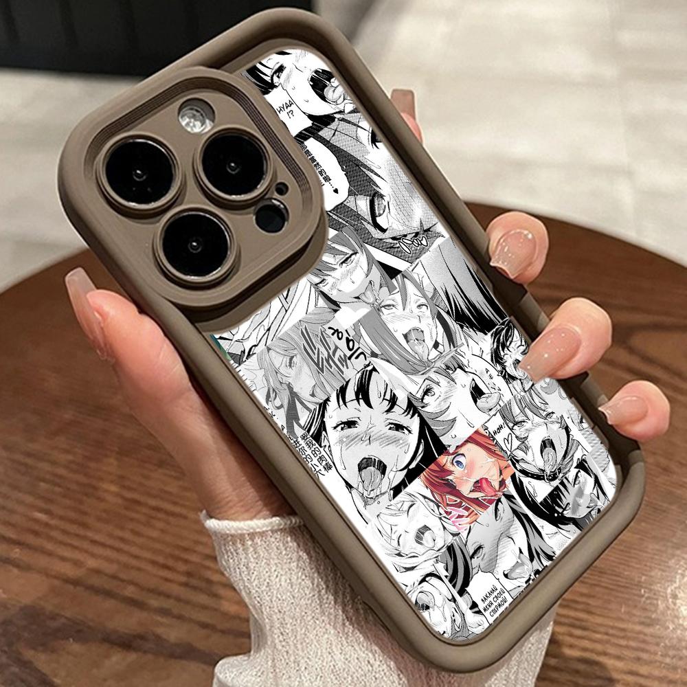 LZ1 Anime Girl Cartoon Japan Cute Drool Faces Silicone Phone Case for Xiaomi 11 Lite 14T Redmi 14C A3 Note 12 11 9 13 Pro Plus Shockproof Back Cover