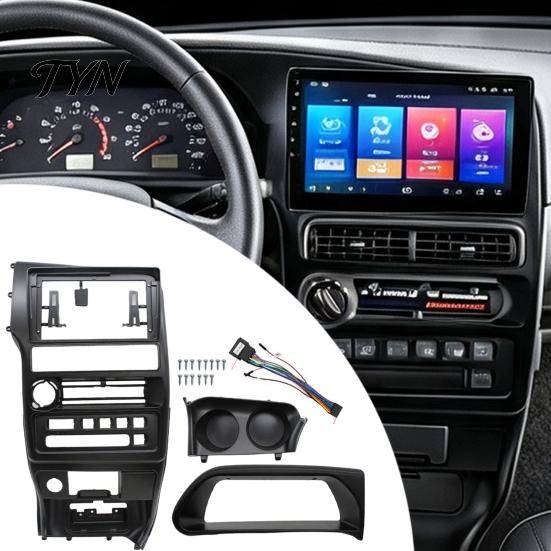 Replacement Dashboard Trim 9 Inch Car Radio Dash Fascia Kit for Lada Samara 2002-2014 Left Non Destructive Installation Hand Drive, Stereo Frame
