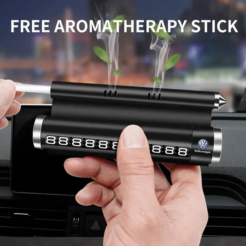 Aluminiumlegierung Auto Temporäres Parkschild Für Volkswagen VW Jetta Polo T4 T5 T6 Sharan Touareg Gol T-Cross Touran