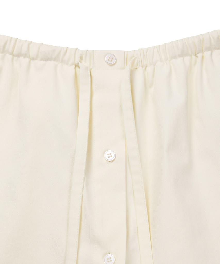 Michikoleondeonkosino Button Detail Skirt Shorts Cream Ivory