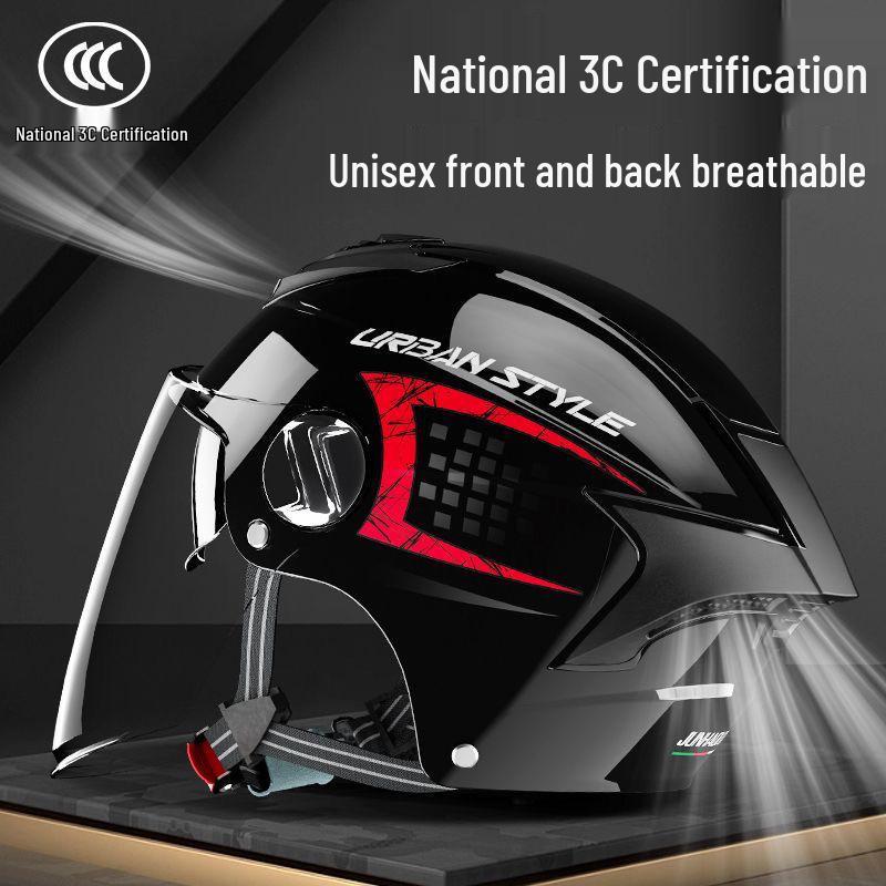 Certified Electric Motorcycle Helmet: Four Seasons, Sun Protection, Lightweight, High-End Safety