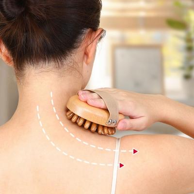 Beech Meridian Brush, Head Massage Comb, Air Cushion Comb, Wooden Massager, Universal Massage for the Whole Body