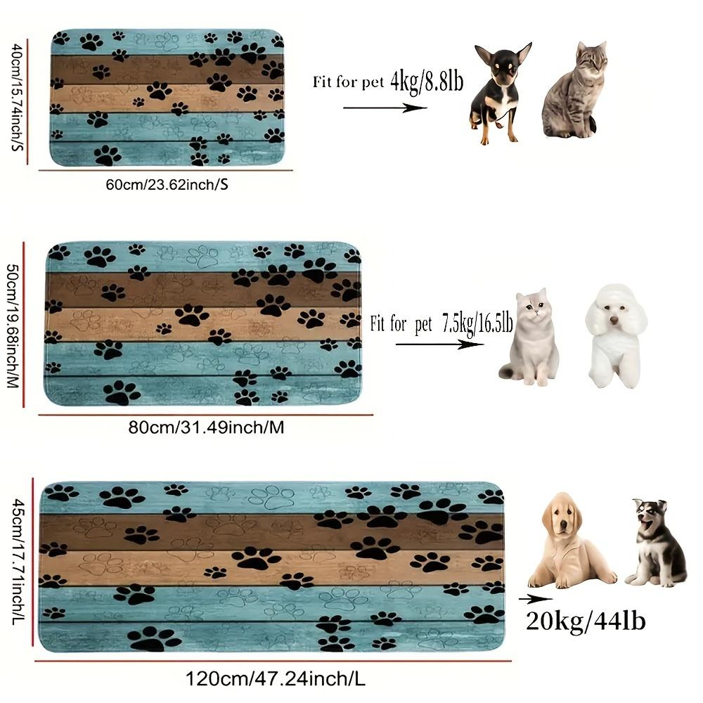 Dog Paw Prints Door Mat Diatomaceous Mud Pet Mat Soft Absorbent Quick Drying Washable Cat Placemat Dogs Accessories Pet Supplies
