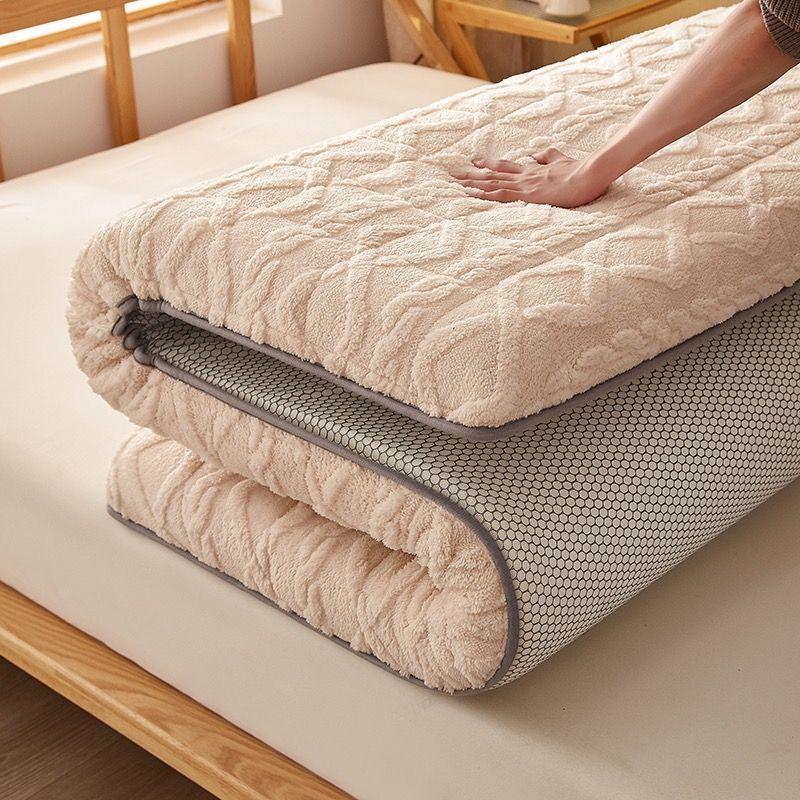 Lambswool mattress, home soft mattress, bedroom mattress pad, winter thickened warm milk fleece mattress