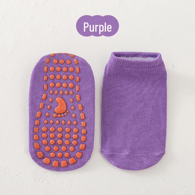 

Kids Non-Slip Dotted Socks for Baby, Toddler & Child - Ideal for Playgrounds, Trampolines, Yoga & More 1-4 years (Under Size 28) фиолетовый