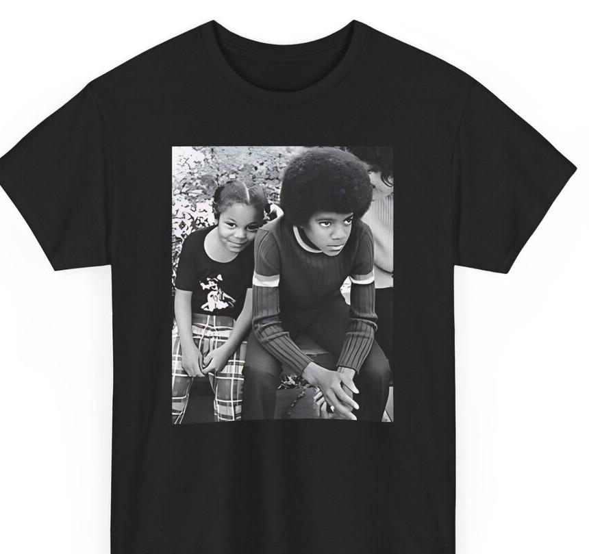 

Young Michael Jackson & Janet Shirt, 90S 80S Pop King Shirt, Unisex S-5Xl 5XL різнокольоровий