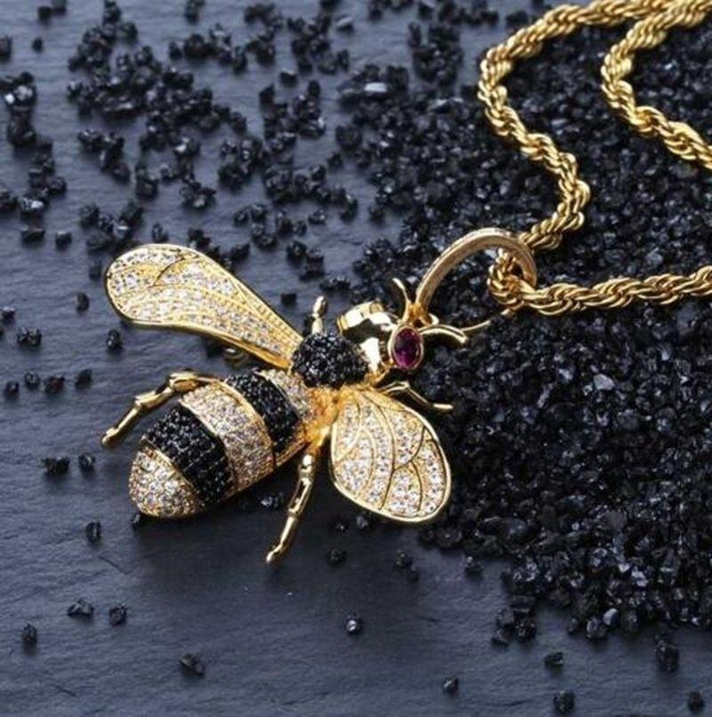 Animal Bee Pendant Necklace 