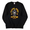 GOLD'S GYM 80's Sweatshirt (G6180 Eighties) Black/Large, for Training and Gym Use