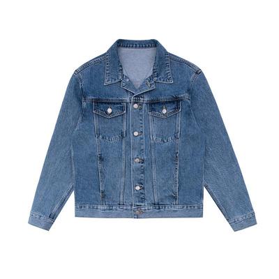 Denim Jacket Men's Spring Thickened Korean Style Loose Retro Workwear Lapel Jacket Top
