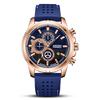 Meigel Watch Men's Chronograph Dial Silicone Sports Men's Watch