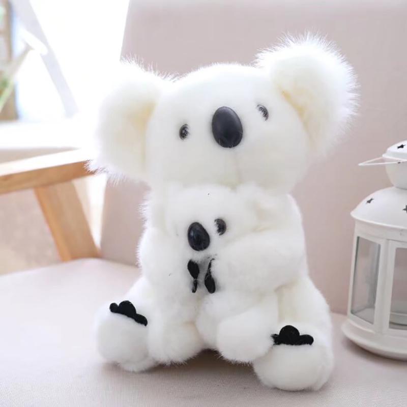 13~40Cm Sitting Koala Doll Stuffed Mother And Son Grey White Simulation Wild Zoo Animal Plushie Comforting Gift