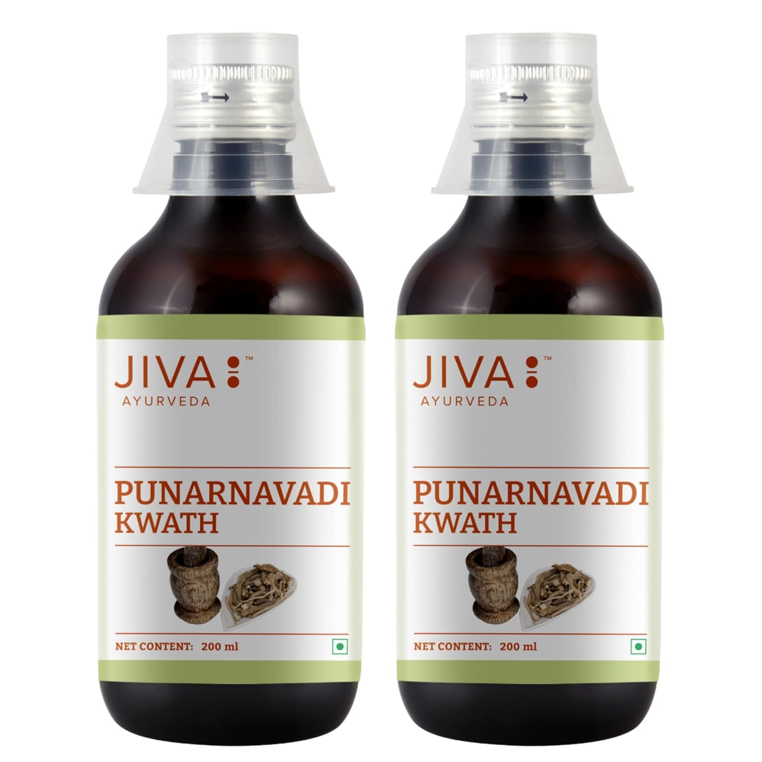 

Jiva Punarnavadi Kwath Ayurvedic Herbal Liquid For Daily Detox Support And Digestive Balance Natural 200 ml X Pack Of 2