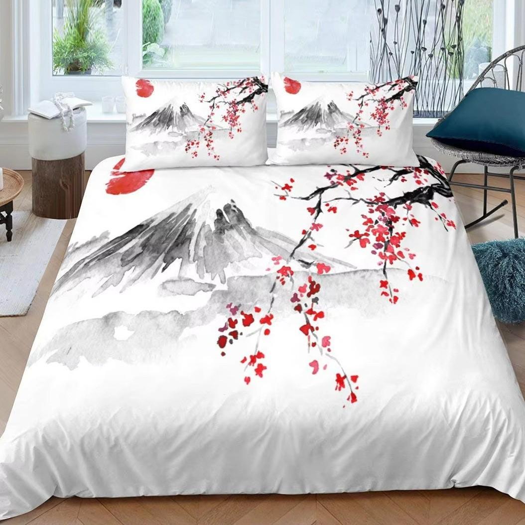 

Minimalist Floral Down Comforter Set Bedding Set 3-piece Duvet Cover Set 135*200cm