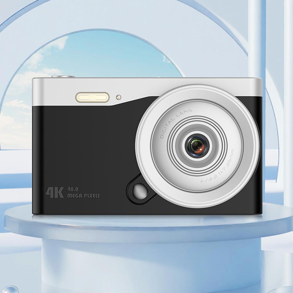 4K Video Camera Auto Focus HD Photography Travel Selfie Camera 48MP Kids Campus Selfie Mini Camera 16X Zoom 2.8 Inch IPS Screen