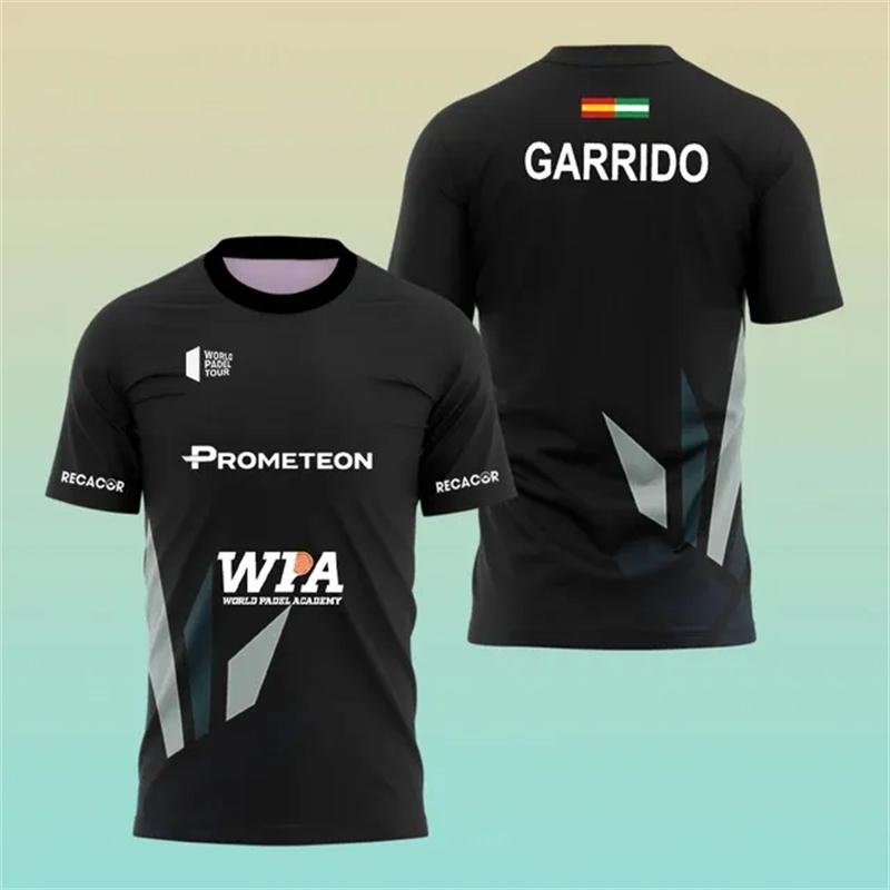 Summer Men Quick Drying Padel Short Sleeved T-shirt Men Professional Tennis Training Apparel Quality Outdoor Sports O-Neck Tees