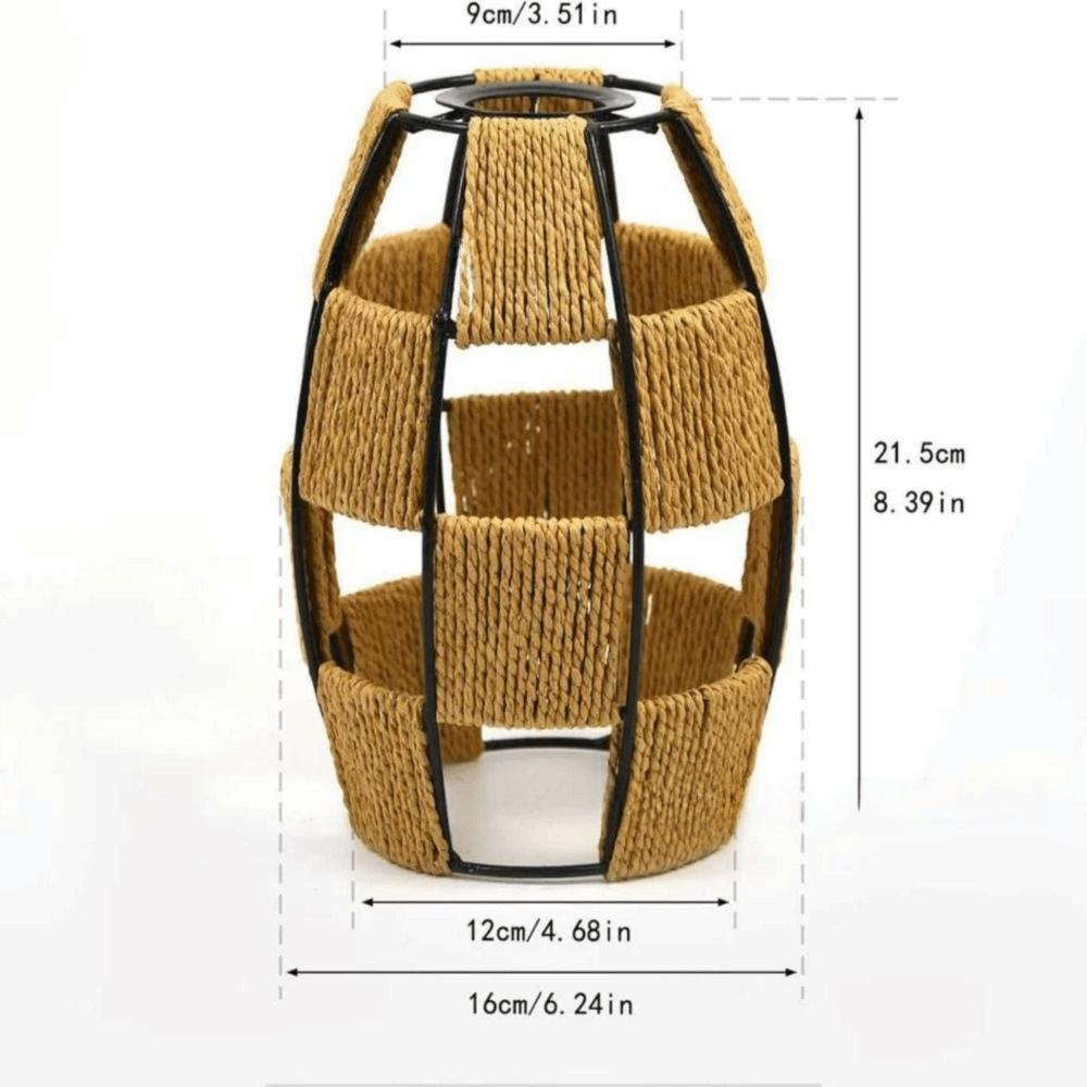 Weaving Design Woven Lampshade Hanging Light Fixture Vintage Lampshade Vintage Style Cane Inspired Light Fixture Home Decoration