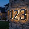 6.7IN Solar Lighted House Numbers Light No Wiring Solar Digital Doorplate  Party Centerpiece
