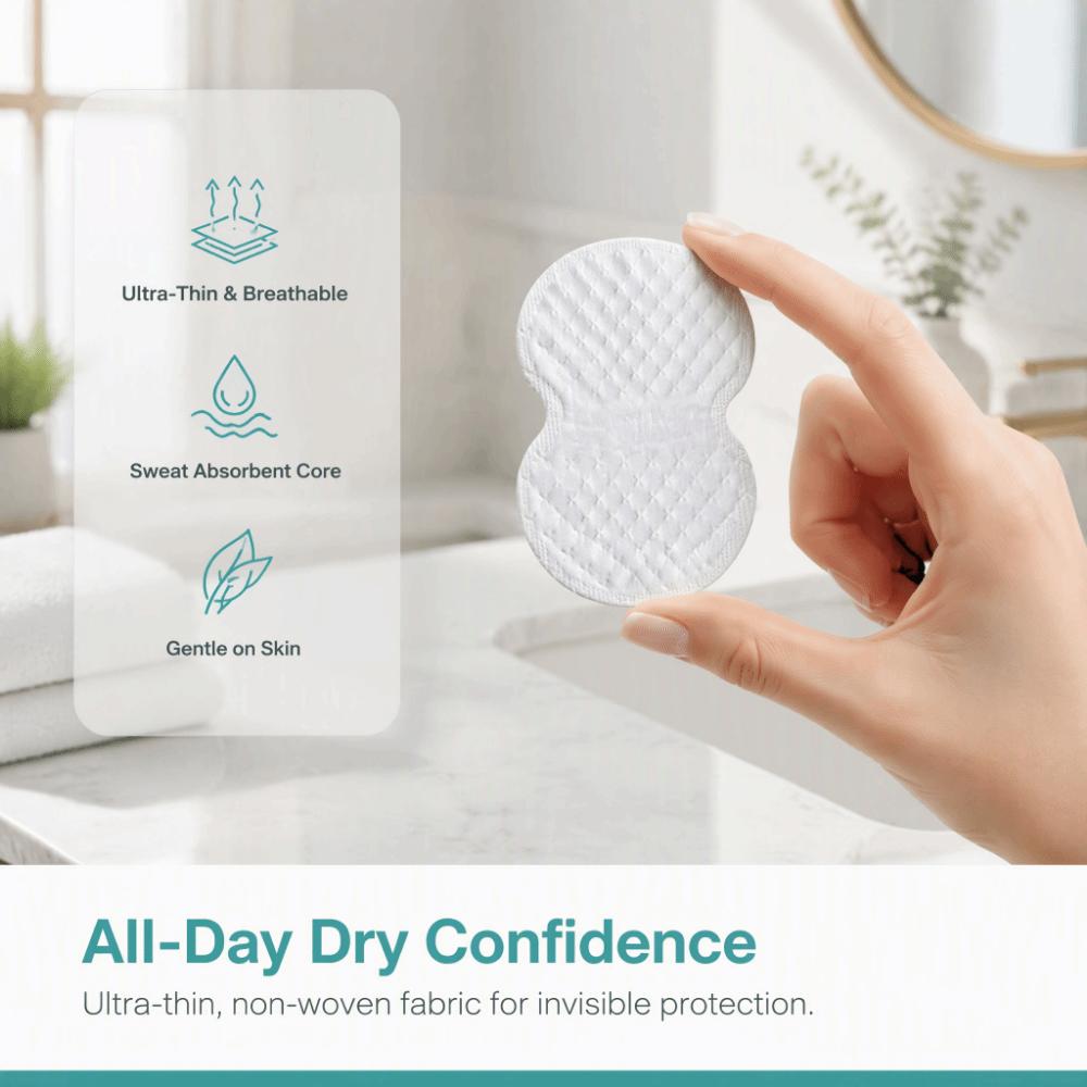 100pcs Sweat Absorbing Core Underarm Sweat Pads Ultra Thin Perspiration Pads For Daily Wear