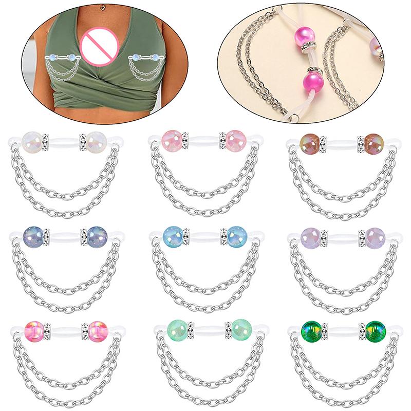 1Pair Cute  Fake Nipple Rings,Nipple Cuff Non Piercing Nipple Ringsfake Nipple Piercing Jewelry