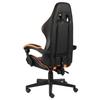 Gaming Chair In Black and Orange Artificial Leather